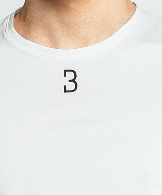 Round Neck T-shirt Basic Range BLANC Louisa Bracq