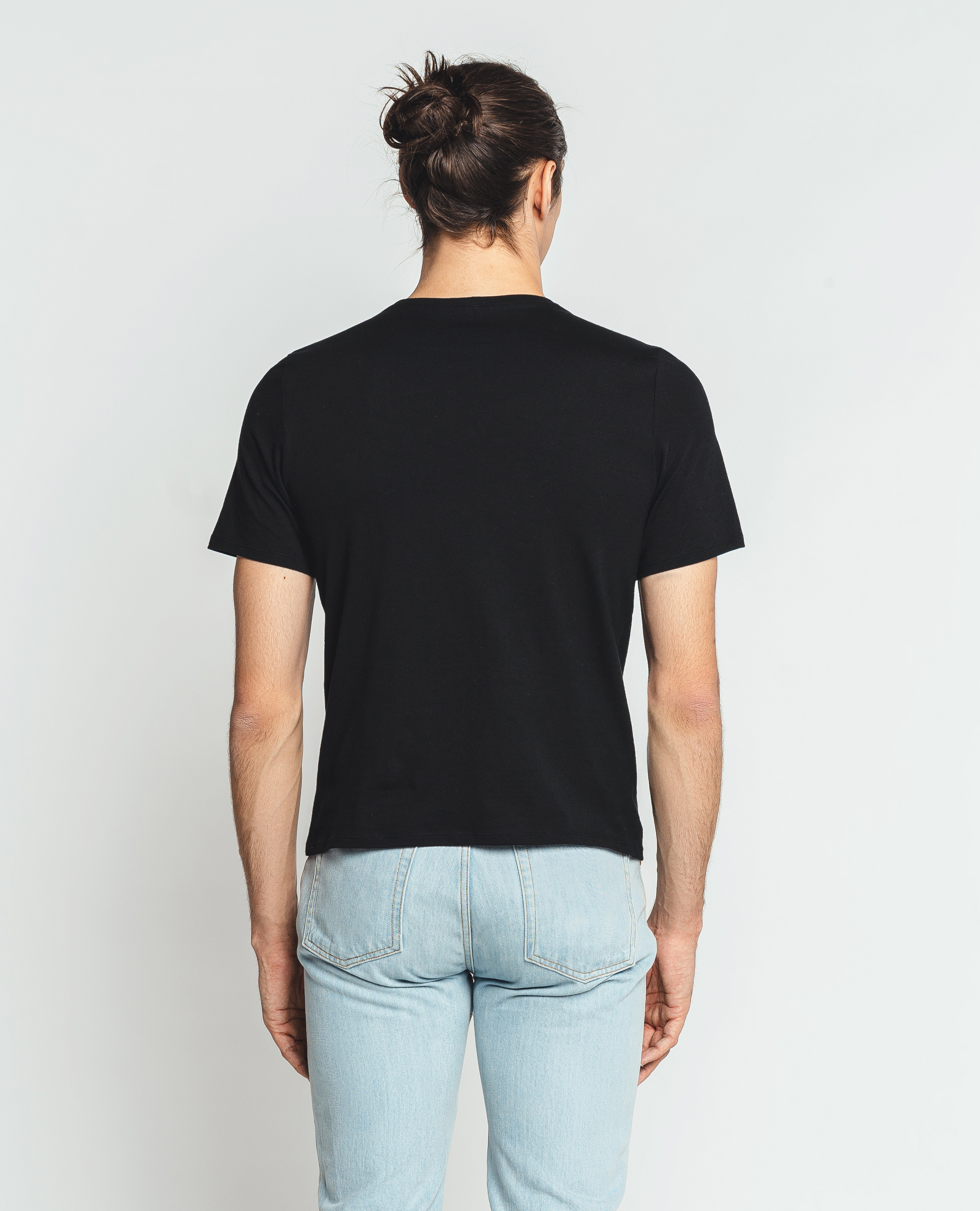 Black Basic Range -  Round Neck T-shirt  - NR0