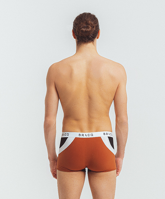 Korte boxershort Skyline NOIR BLANC Brown Louisa Bracq