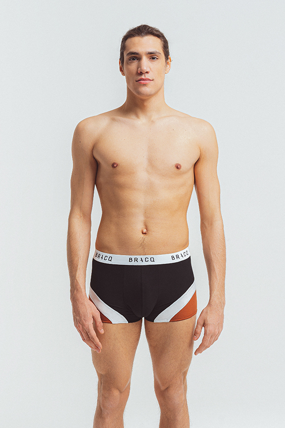 Boxer Short Skyline NOIR BLANC Brown Louisa Bracq