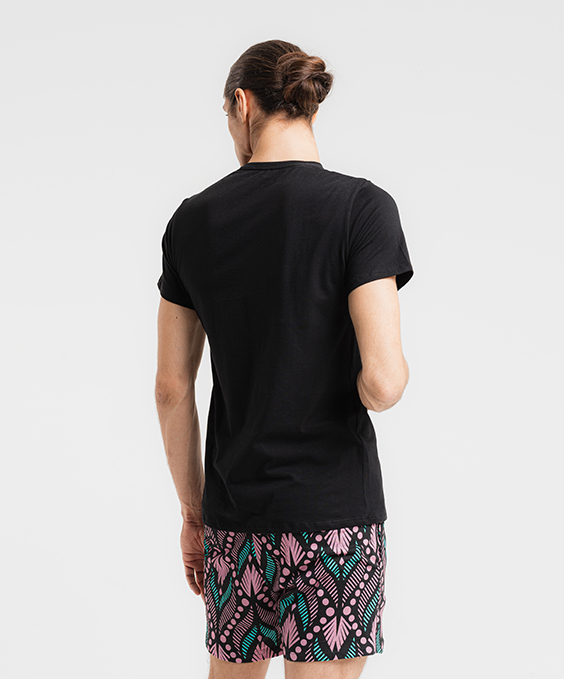 Pyjamas: T-shirt met korte mouwen/ronde kraag + Shortje Karishma PRINT Louisa Bracq
