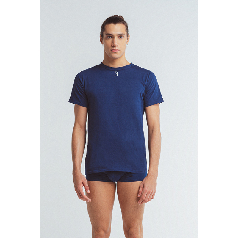 Navy Basic Range - T-shirt col rond