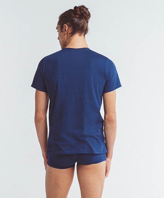 Navy Basic Range - T-shirt col V