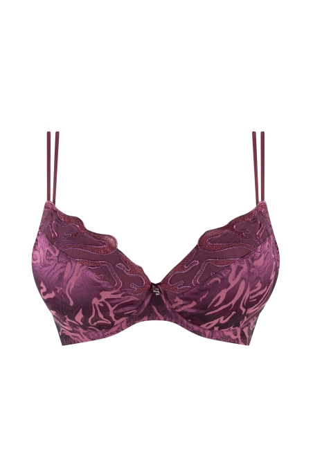 Soutien-gorge push-up Vortex Grenat Louisa Bracq