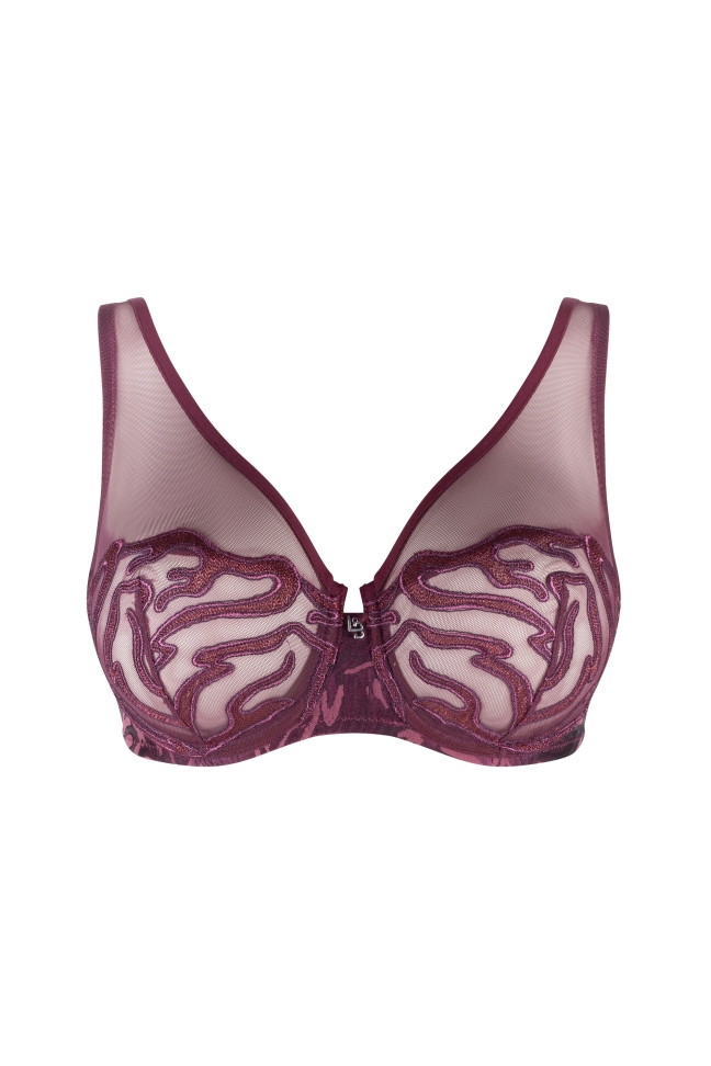 Vortex soutien-gorge foulard grenat Louisa Bracq 2