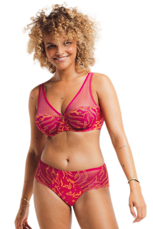 Vortex soutien-gorge foulard fuschia Louisa Bracq