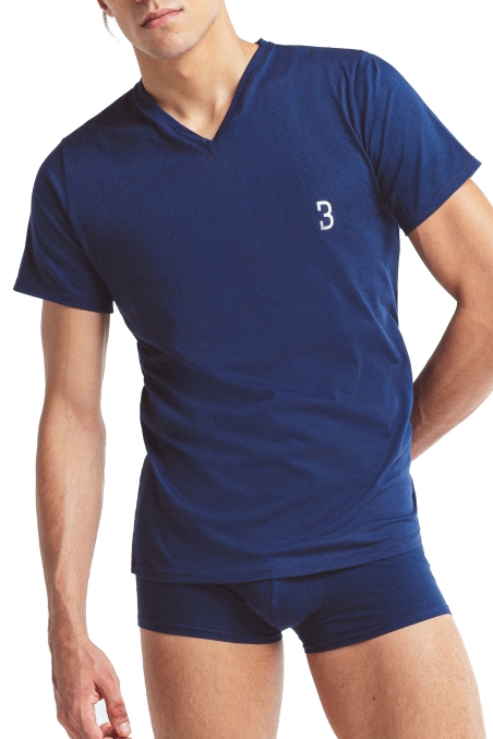 NAVY BASIC RANGE - T-SHIRT V-HALS