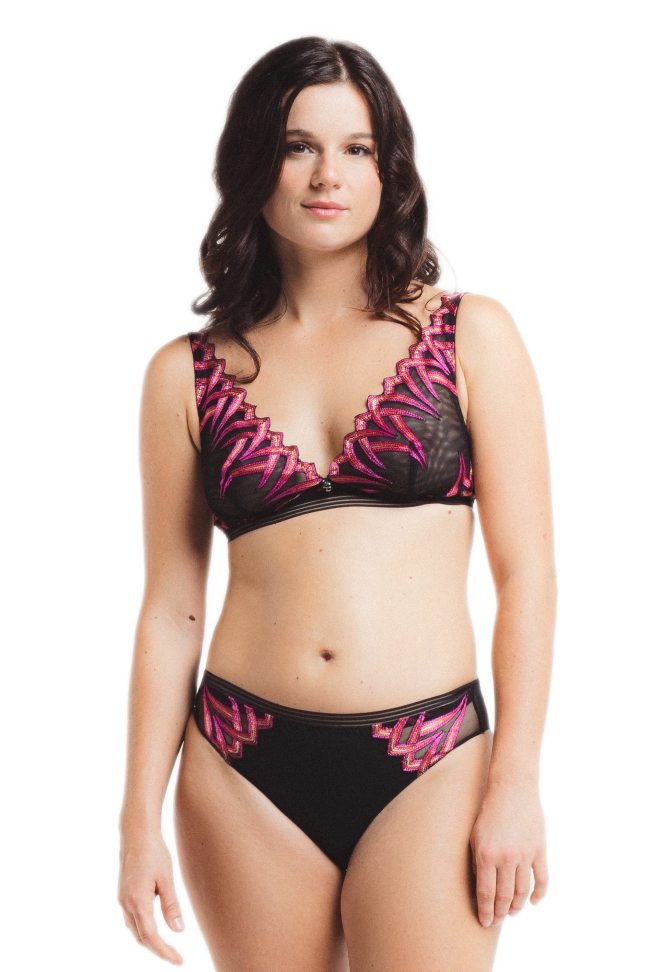 Soutien-gorge Emboîtant Virtual Sunset Noir Louisa Bracq