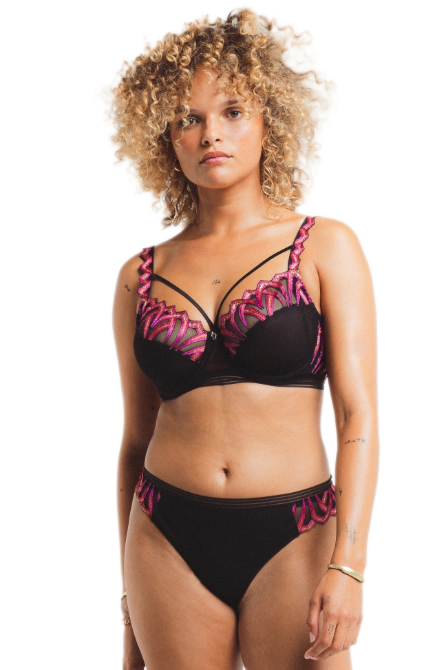 Tanga Virtual Sunset Noir Louisa Bracq
