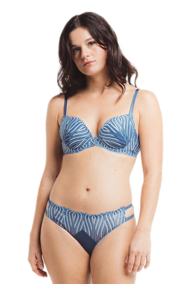 Soutien-gorge push up Astral Rays Blue Jeans Louisa Bracq