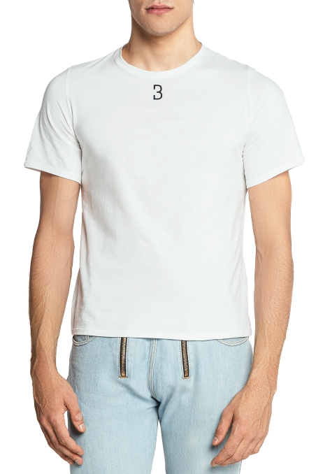 T-shirt Col Rond Basic Range Blanc Louisa Bracq