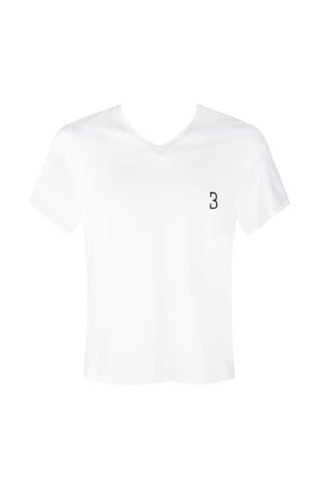 WHITE BASIC RANGE - T-SHIRT COL V