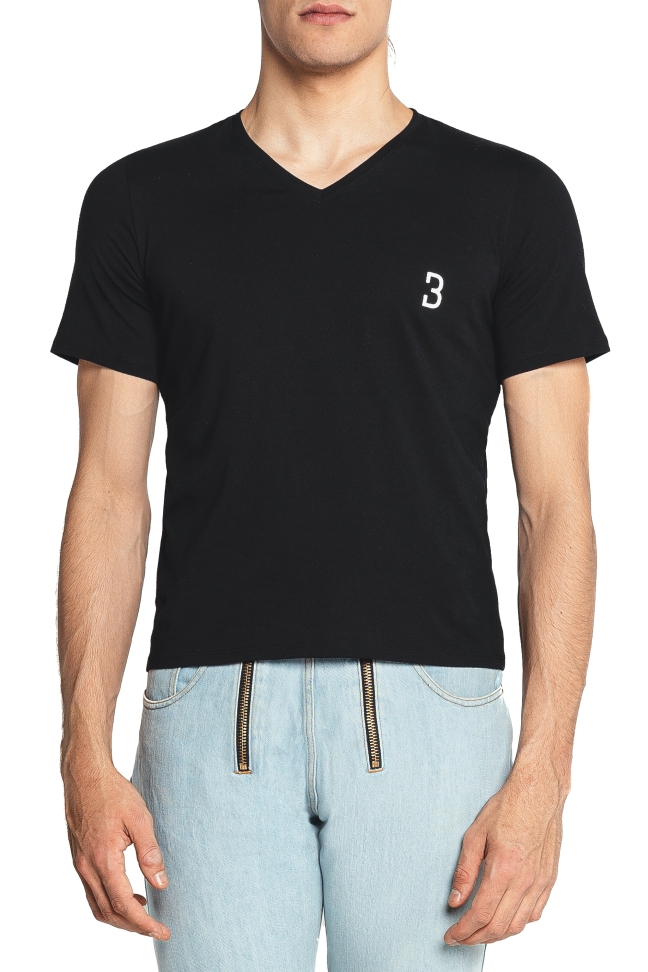 Black Basic Range -  T-shirt col V