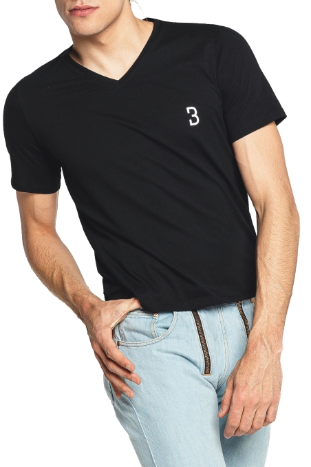 BLACK BASIC RANGE - T-SHIRT COL V