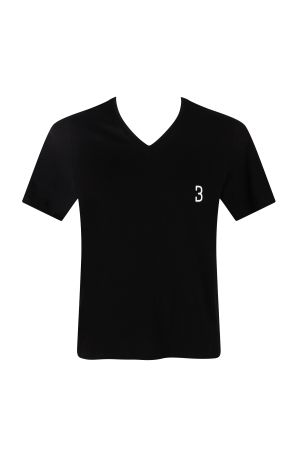Black Basic Range -  T-shirt col V 2